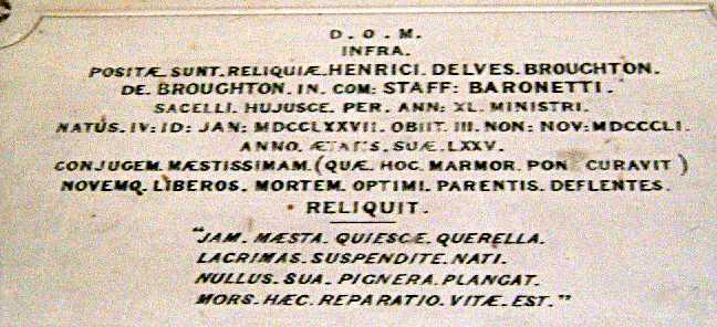 Chancel, South wall, St Peter's, Broughton - Photo � Andy Fear July 2006