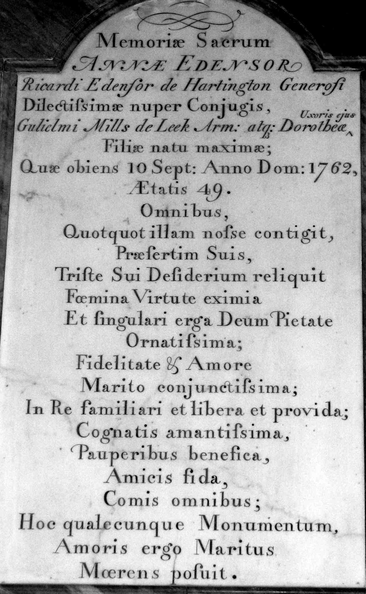 Hartington inscription - Photo � Terry O'Neill 2008