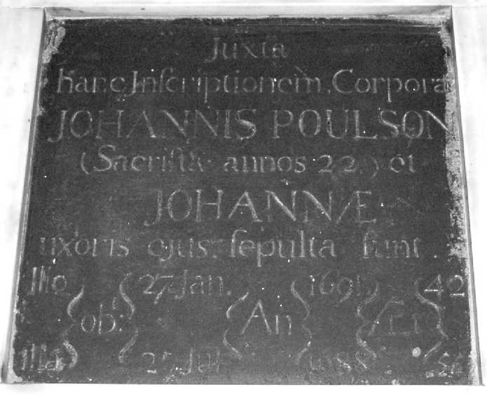 Poulson Memorial, St Peter ad Vincula, Stoke-upon-Trent - Photo � Andy Fear January 2006